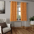 thumbnail image 2 of Ambesonne Burnt Orange Grommet Curtain, Dandelion Poppy, 50" x 54", Burnt Orange and White, 2 of 6