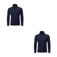 thumbnail image 2 of Sonducket Ropa interior térmica para hombre, Tops de cuello alto, jersey de manga larga de Color sólido, camisa ajustada para oficina de otoño Type1 NO1, 2 of 6