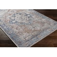 thumbnail image 3 of Mark&Day Washable Rugs, 5x7 Wyacondah Traditional Navy Area Rug, Blue Orange Ivory Carpet for Living Room, Bedroom or Kitchen (5'3" x 7'3", Machine Washable), 3 of 7
