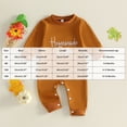 thumbnail image 3 of CAICJ98 Newborn Baby Boy Halloween Outfits Letter Print Romper Long Sleeve Crew Neck Fall Jumpsuit (Orange,0-3 Months), 3 of 4