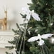 thumbnail image 1 of Adornos Navideños de Pájaros de Nochebuena con Purpurina, de Plástico Blanco | Decoración para Bodas | Incluye 2 Pájaros | Tamaño: 43 X 20 Cm, 1 of 5