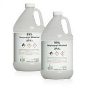 Isopropyl Alcohol 99% (IPA)  Grade Rubbing Alcohol by  - Made in USA - Gallon - Pack of 2