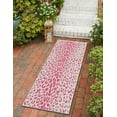 thumbnail image 3 of Unique Loom Outdoor Safari Collection Area Rug - Samburu (2' x 6' 1" Runner Pink Gray/Ivory), 3 of 8