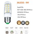 thumbnail image 1 of Bombillas LED E27, E14, B22, G9, GU10, CA 110V, 220V, 230V, 240V, focos de 6W-25W, lámparas de mesa blancas para el hogar, ampolla de iluminación interior, 1 of 4