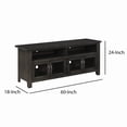 thumbnail image 4 of Benjara 60 Inch Television Console with Open Shelves and Door Cabinets, DarkGray, 4 of 4