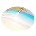 thumbnail image 2 of Kll 36" Christmas Tree Skirt Coconut Palm Tree On Beach Xmas Tree Skirts Mat For New Year Xmas Holiday Party Indoor Outdoor Home Decoration, 2 of 9