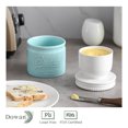 thumbnail image 4 of DOWAN 3 inch Porcelain Butter Keeper Crock, French Butter Dish With Lid, Blue, 4 of 7