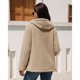 thumbnail image 4 of ZHAOCHENG Chaqueta polar cálida color caqui Abrigo de mujer /M caqui M, 4 of 5