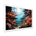thumbnail image 2 of Designart "Exploring Coral Reefs of Cozumel II" Animals Framed Wall Art Decor - Coastal Blue Coastal Coral Under Water Bedroom Framed Canvas Wall Art, 2 of 6