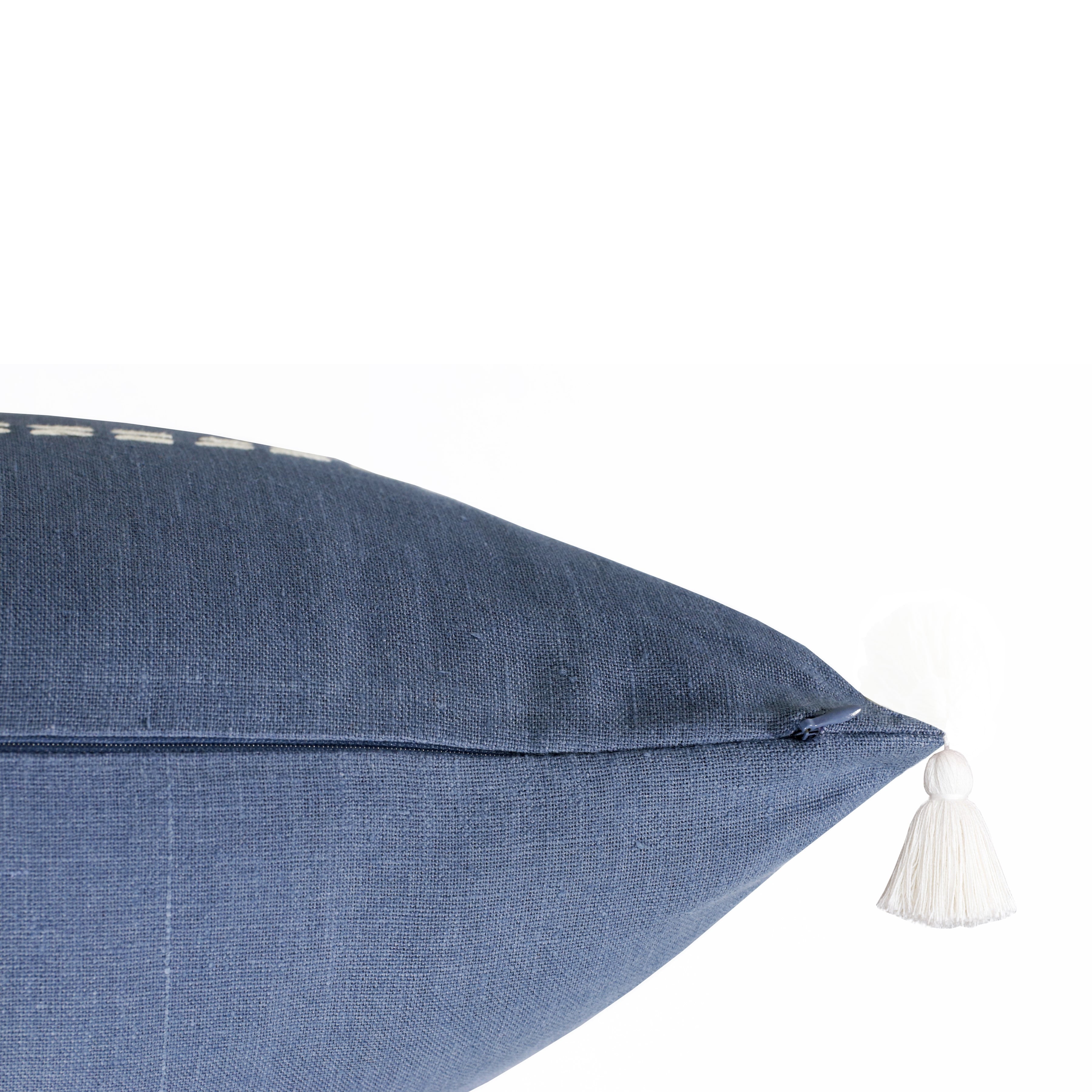 Harlow Hill Faye 20" x 20" Navy Striped Linen Adult Decorative Throw Pillow Cover