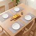 thumbnail image 3 of Unique Bargains 6Pcs Rectangle Washable Heat Resistant Table Mats Beige 17.7x11.8inch, 3 of 6