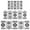 Black Geometric Triangle-1, variant on Black Geometric Triangle Diamond Pattern Kitchen Rugs Sets Of 3,Kitchen Runner Rugs Non Skid Washable,Decorative Kitchen Floor Mats for Kitchen,Sink,Laundry,17"x30" 17"x47" 17"x59"