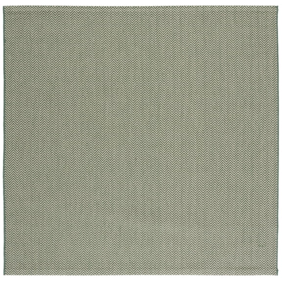 SAFAVIEH Courtyard Blazhe Chevron Indoor/Outdoor Area Rug, Dark Green/Beige, 6'7" x 6'7" Square