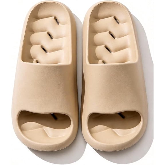 1pair Couple Slippers for Men and Women, Comfortable EVA Non-Slip Soft Home Slippers, Solid Color Minimalist Casual Indoor Shoes