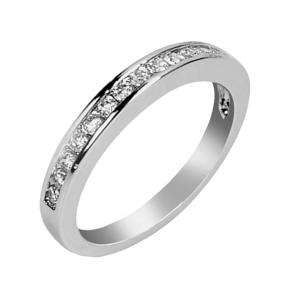 MABELLA 925 Sterling Silver Cubic Zirconia Round Cut Women's Wedding Rings