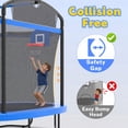 thumbnail image 5 of 6FT Small Trampoline for Kids with Basketball Hoop, SHINPT Indoor & Outdoor Trampoline with Safety Enclosure Net, Heavy-Duty Jumping Mat and No-Gap Design, Mini Trampoline for Boys & Girls Ages 3+, 5 of 9