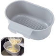 thumbnail image 1 of Kitchen Sink Drainage Strainer Basket Corner Sink Strainer Basket Hanging Sink Corner Colander Triangle Multifunctional Kitchen Sink Waste Filter Gray, 1 of 5