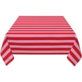 thumbnail image 3 of Square Table Cloth, Classic Modern Cute Chic Red and Pink Striped Tablecloths Washable Table Cover for Kitchen Dinning Party Tabletop Modern Decoration,60inch, 3 of 8