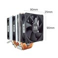 thumbnail image 4 of Enfriador De Cpu SNOWMAN 6 Heat Pipe Cooling CPU Cooler Fan 4 pines PWM Radiador silencioso (3 ventiladores), 4 of 7