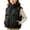 Black, variant on Boys Puffer Vest Kids Sleeveless Zip up Jackets Lightweight Stand Collar Windproof Puffy down Coat Girls Outwear(Beige,5-6 Years)