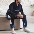 thumbnail image 5 of Wukai 2025 Happy New Year 2 Men's Long-Sleeve Pajama Set - Comfortable Sleepwear with Button-Down Shirt and Pants-X-Large, 5 of 6