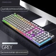 thumbnail image 3 of mecánico para juegos con cable, RGB retroiluminado USB 104 teclas Respuesta rápida Controles multimedia cómo, para computadora de , GRIS Baoblaze Teclado mecánico, 3 of 4