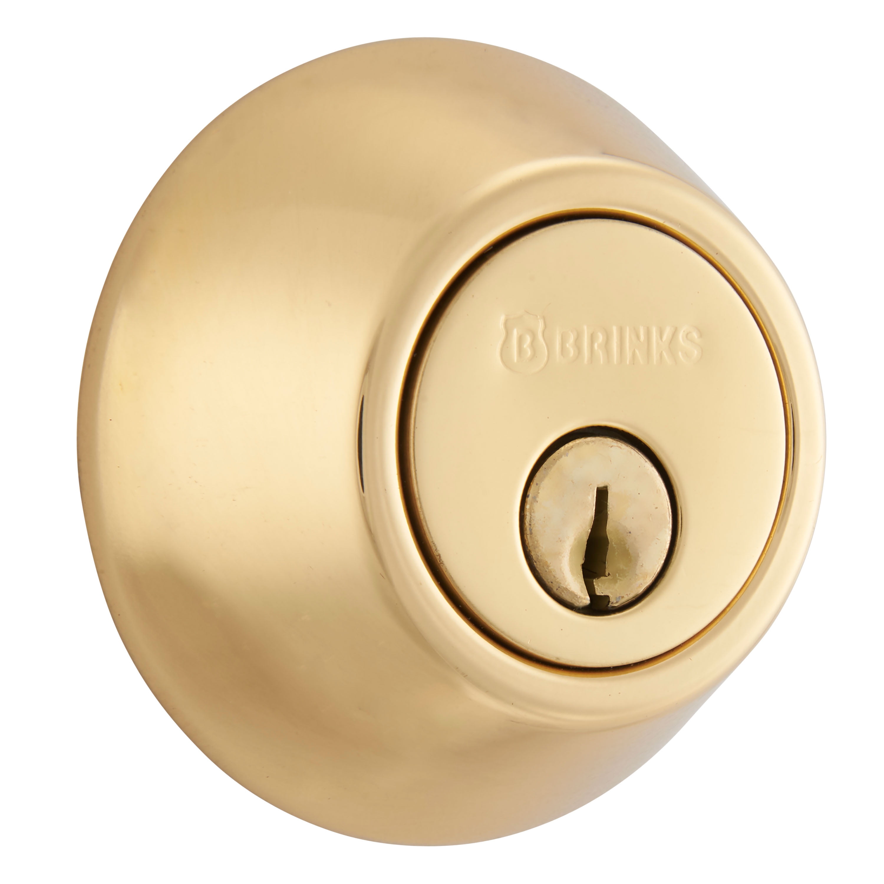 Brinks Keyed Entry Polished Brass Tulip Doorknob and Deadbolt Combo Twin Pack
