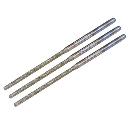 

Mini Diamond Burrs Drill Bits for Rotary Tool 2.35mm Shank 1.8mm Cylindrical Ball Nose 3 Pcs