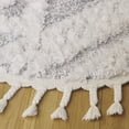 thumbnail image 3 of SAFAVIEH Moroccan Tassel Asteria Southwestern Shag Area Rug, Ivory/Beige, 4' x 4' Round, 3 of 11