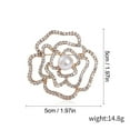 thumbnail image 2 of ZTTD Fashion Rhinestone Brooch Pearl Flower Rose Brooch Pin For Wedding Party Clothes Decoration, 2 of 3