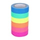thumbnail image 1 of Cinta de tela de algodón fluorescente, 6 unidades, luminosa, mate, de alta viscosidad, para decoración., 1 of 10