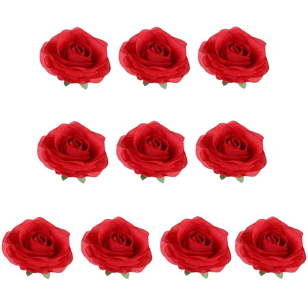 

10pcs Wedding Scene Rose Decors Simulate Rose Ornaments Romantic Flower Decor