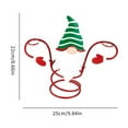 thumbnail image 3 of Christmas Holiday Wine Bottle & Glass Holders Countertop,Metal Racks for Christmas Home Decor Kitchen Storage Bar, Wine Cellar, Cabinet, Pantry,Rack (Green Hat), 3 of 3