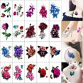 thumbnail image 3 of Tattoo Stickers 20 Sheets , Temporary Disposable Tattoo, Rose Butterfly Pattern , Realistic Colorful Tattoos Sticks For Women And Girls, 3 of 4