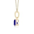 thumbnail image 2 of Angara Necklace - Natural Tanzanite Solitaire Pendant Necklace in 14K Yellow Gold for Women (Size-5mm) | December Birthstone Jewelry, Birthday, Anniversary, Christmas, Jewelry Gift for Women, 2 of 9