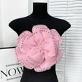 thumbnail image 4 of 29cm Exaggerated Large Flower Brooch Pin for Women Delicate Rhinestone Big Camellia Shawl Brooches Lapel Pins Elegant Wedding Prom Banquet Party Jewelry Gift, 4 of 11
