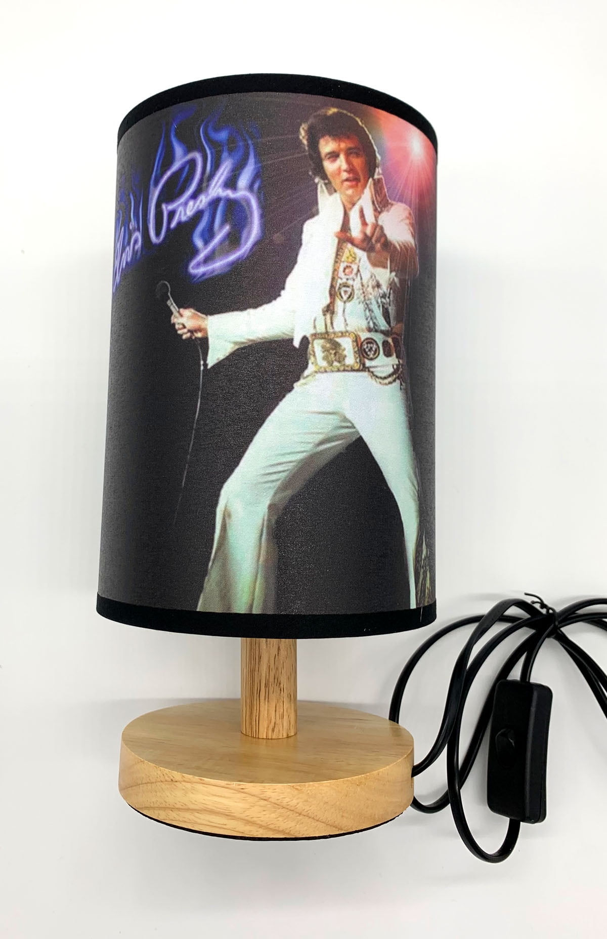 Elvis Table Lamp Night Light Wood Base Room Decoration or Great Gift Ideas