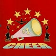 thumbnail image 5 of Wild Bobby All Star Cheerleading Megaphone Girl Sports Women Standard V-Neck Tee, Red, XX-Large, 5 of 5