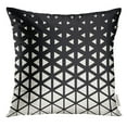 thumbnail image 1 of RYLABLUE Dégradé Abstrait Géométrique Noir et Blanc Graphique Conception Demi-Teinte Triangle Motif Ligne Polygone Jeter Taie d'Oreiller Housse de Coussin, 1 of 1