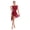 Burgundy, variant on Sholeno Womens Rhinestone Ruched Mesh Lyrical Dance Dress for Figure Skating Ballet Gymnastics Leotard Dancewear Black M