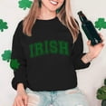 thumbnail image 5 of Besolor Chandail en Molleton pour Femmes St Patricks Day Trèfle Imprimé Manches Longues Pull Décontracté Col Rond Graphique, 5 of 5