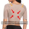 thumbnail image 4 of VASLANDA Upper Arm Shaper Post Surgical Slimmer Compression Sleeves Humpback Posture Corrector Tops Shapewear for Women, 4 of 7