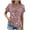 Pink, variant on Fesfesfes T Shirts for Women's V-Neck Fashion Casual Short-Sleeved Spring And Summer Top Going Out Top S(US:4)