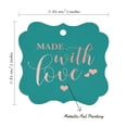 thumbnail image 7 of Inkdotpot Made With Love Wedding Bottle Tag Real Rose Gold Foil Favor Bracket Shape Hang Tags Pack Of 50, 7 of 7