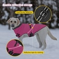thumbnail image 2 of Abrigo reflectante para perros con anilla para arnés, chaqueta de invierno, cálido cuello de piel de conejo, chaleco polar para perros, traje de nieve, atuendo para mascotas para clima frío, 2 of 5