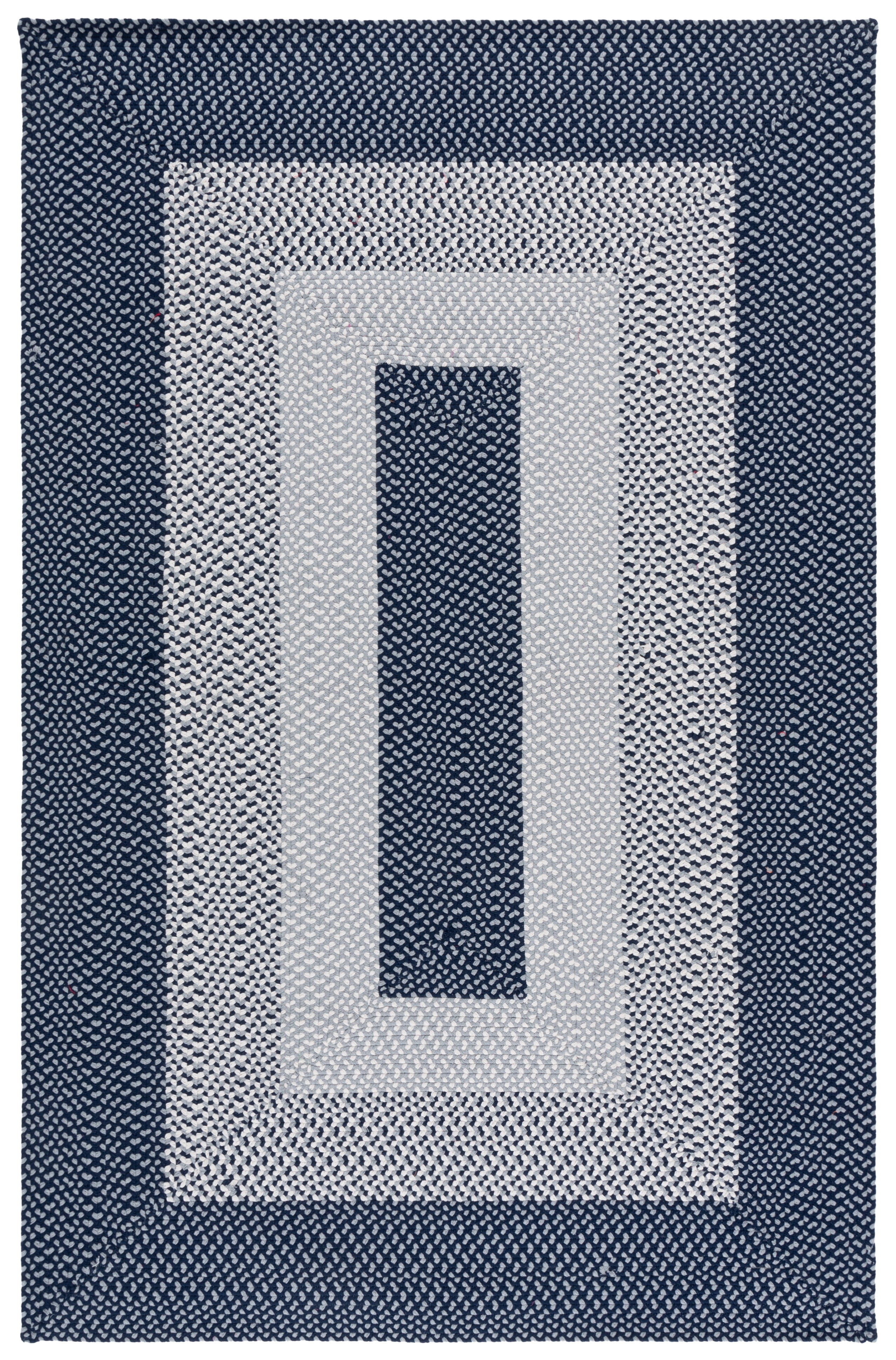 SAFAVIEH Braided Sherwood Bordered Reversible Area Rug, Gray/Blue, 5' x 8'