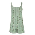 thumbnail image 4 of Nuoqisi Rompers for Women Summer Casual Sleeveless Short Overalls Boho Spaghetti Strap Shorts Jumpsuit with Pockets, 4 of 5