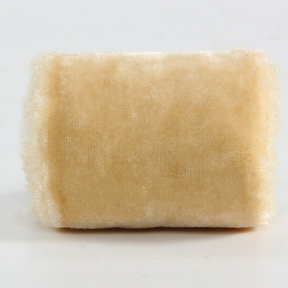 ERDOUY 6 Yards 1 Roll Vintage Christmas Silk Velvet Ribbon, Raw Edge Fringe Style for Wreath Wrapping & Floral Bouquets, Beige