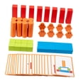 thumbnail image 2 of Juego de bloques de construcción de madera apilables, juguetes para clasificar colores y formas para proyectos escolares., 2 of 9
