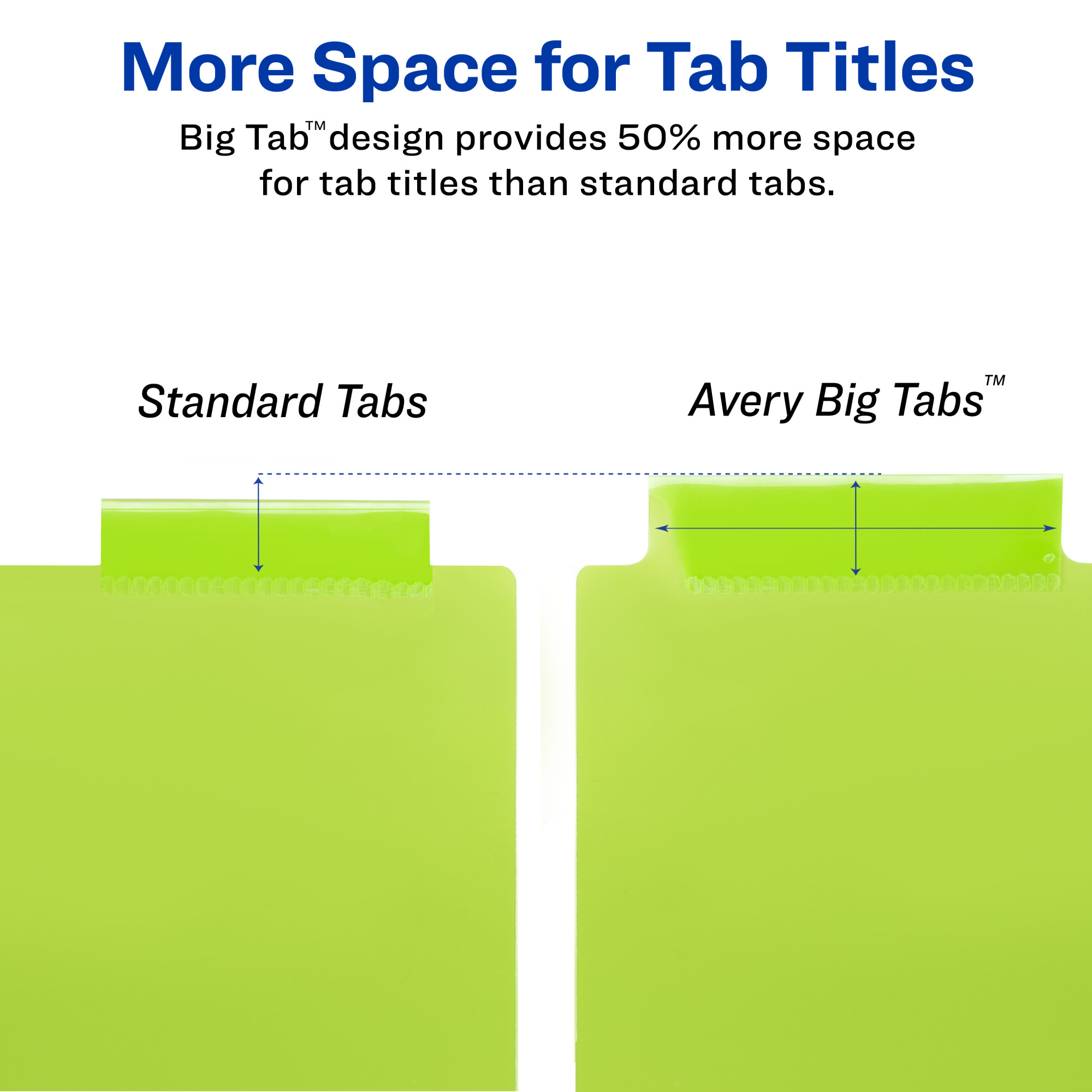 Avery Big Tab Insertable 2 Pocket Dividers, 8 Tabs (11907) - image 5 of 9